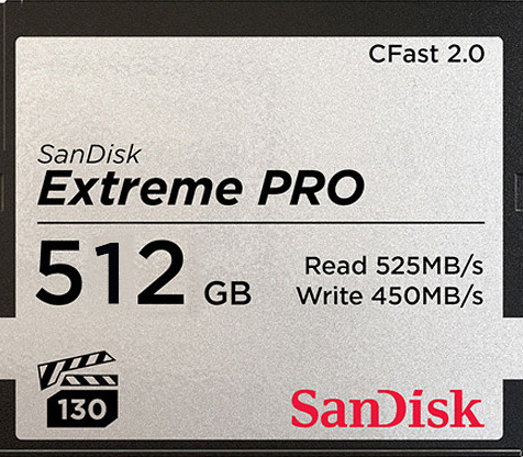 Tarjeta CFast 2.0 SanDisk 512Gb